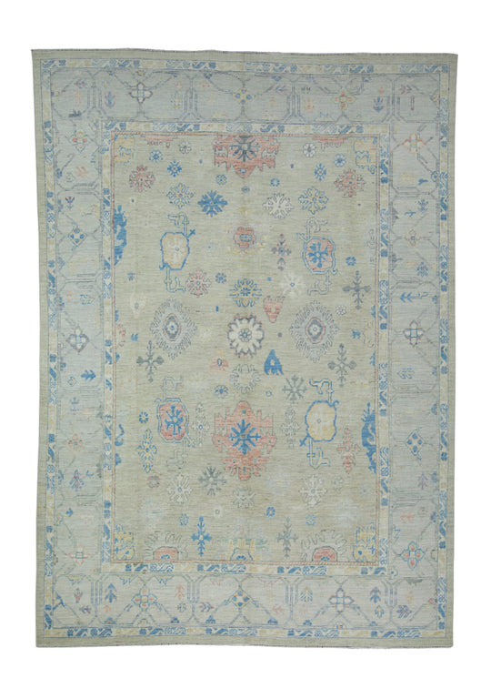 Handwoven Oushak Rug 8' x 12'6" #17433