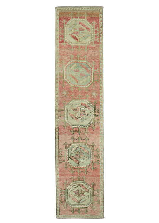 Turkish Vintage Anatolian Runner Rug 2'4" x 10'3" #17188