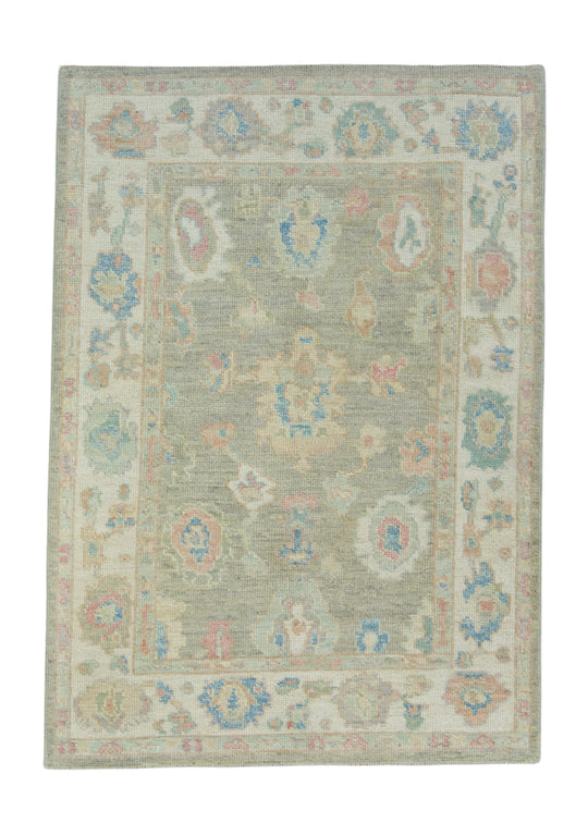 Turkish Oushak Rug 4' x 5'8" #17816