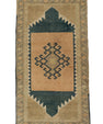 Turkish Mini Rug Oriental Hand Knotted Vintage Rug 1'7" x 2'10" #21272
