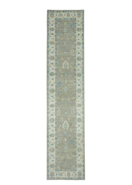 Turkish Oushak Runner Rug 2'9" x 12'5" #17703