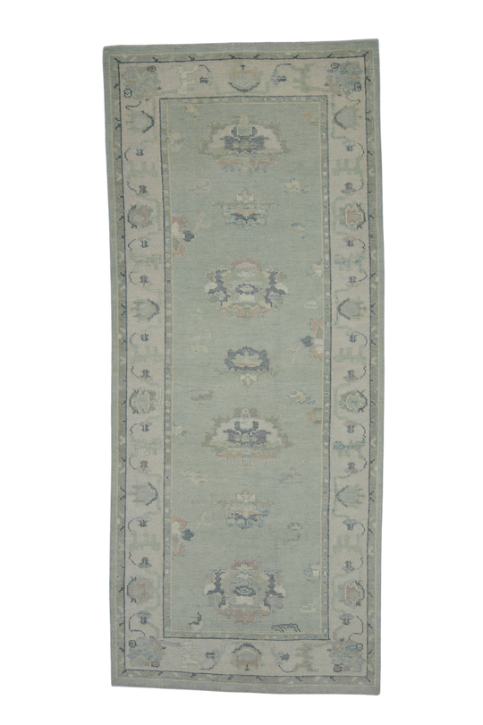Turkish Oushak Rug 4'1" x 9'8" #11894