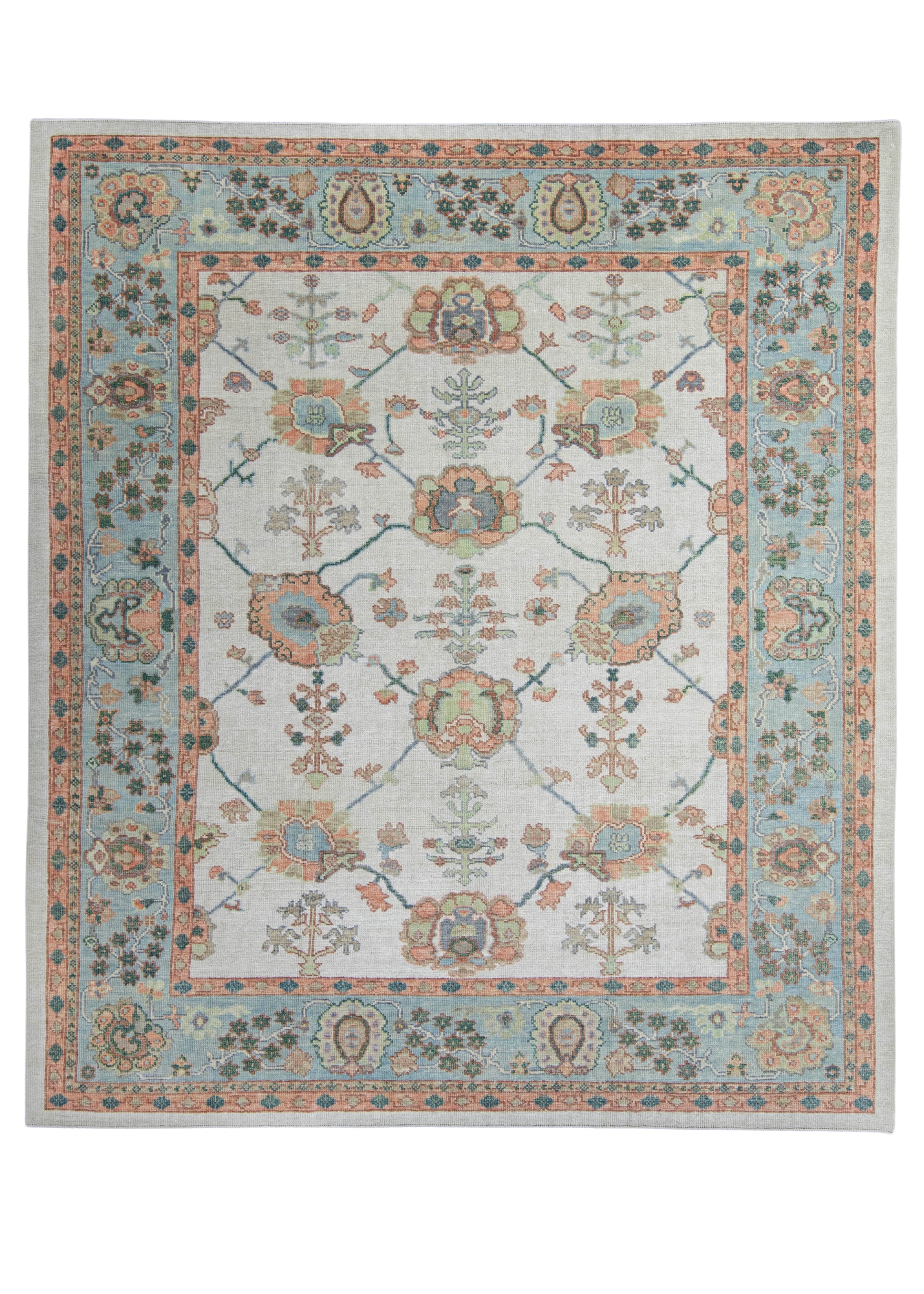 Turkish Oushak Rug 8'6" x 9'9" #20431