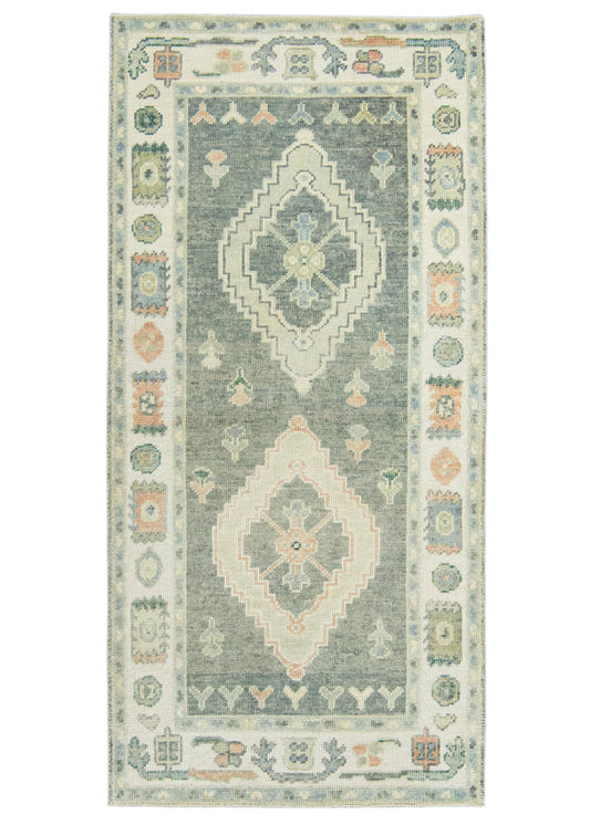 Turkish Oushak Runner Rug 3'1" x 6'4" #22136