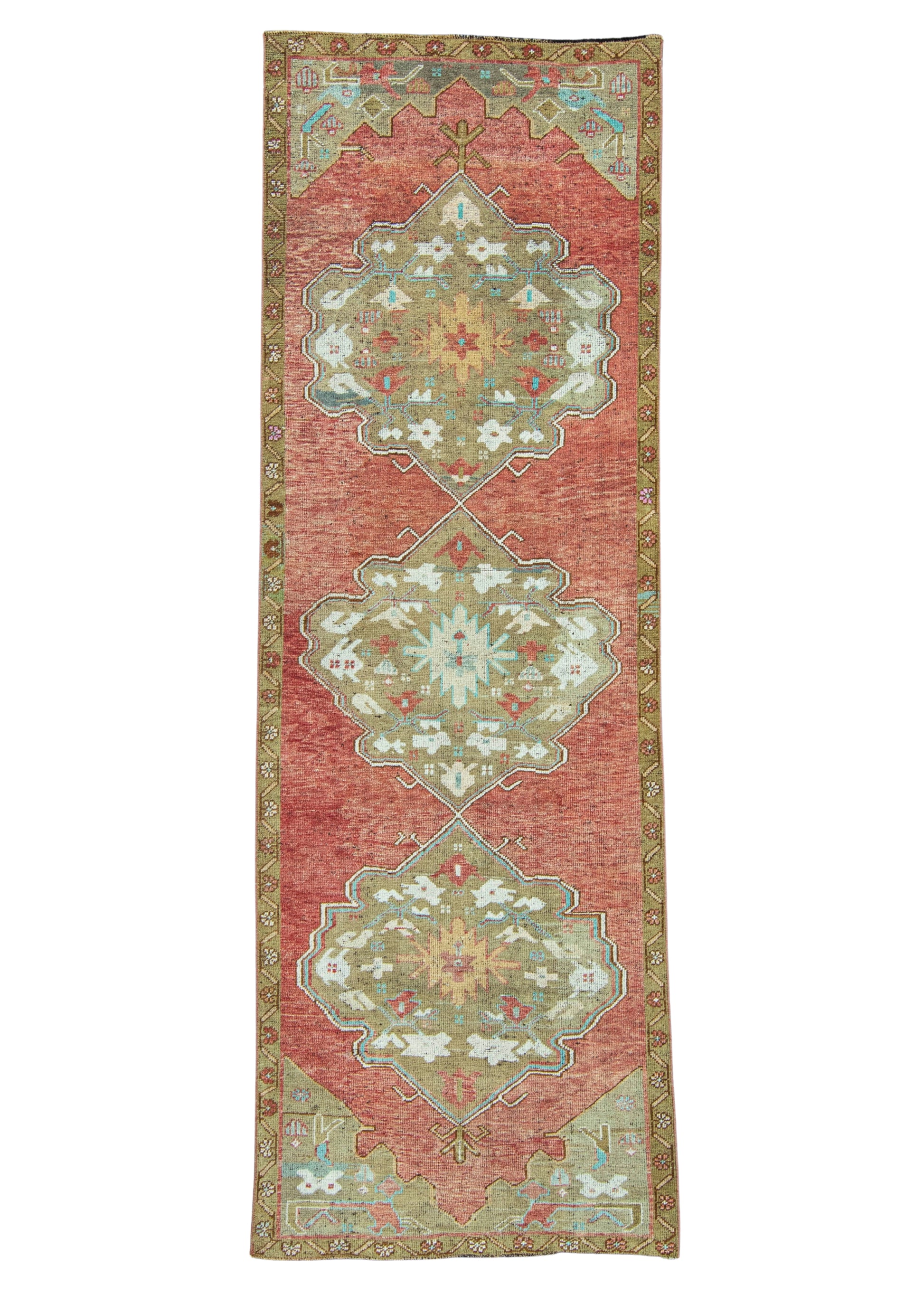 Turkish Vintage Rug 3'7" x 10'5" #20849