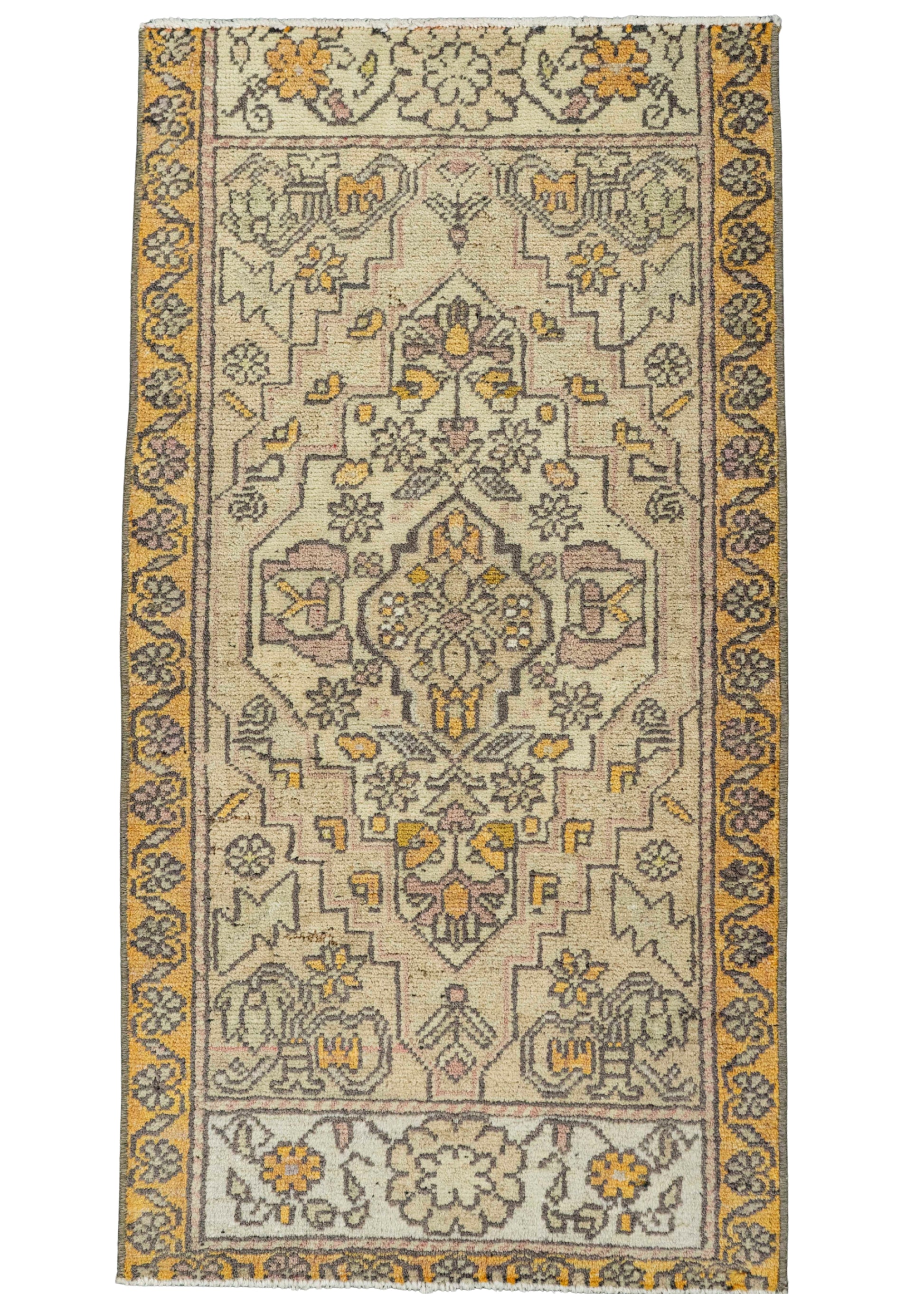 Turkish Mini Rug Oriental Hand Knotted Vintage Rug  1'6" x  2'10" #22060