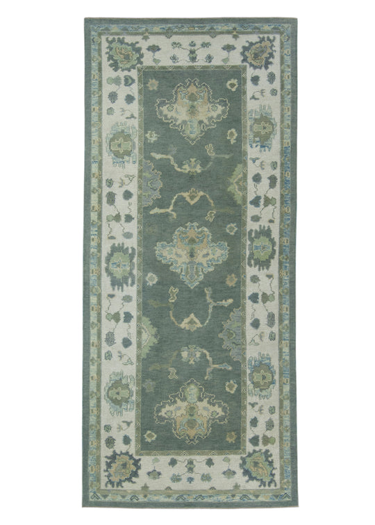 Turkish Oushak Rug 4'2" x 9'7" #17167