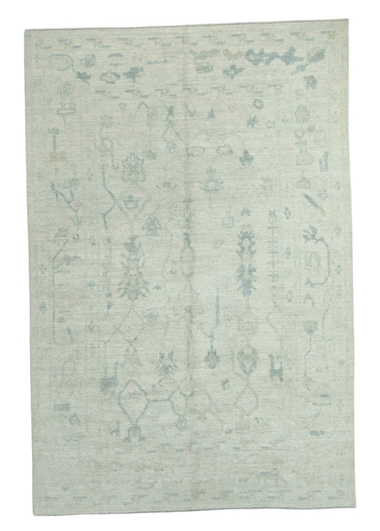 Turkish Oushak Rug 6'1" x 9'2" #19401