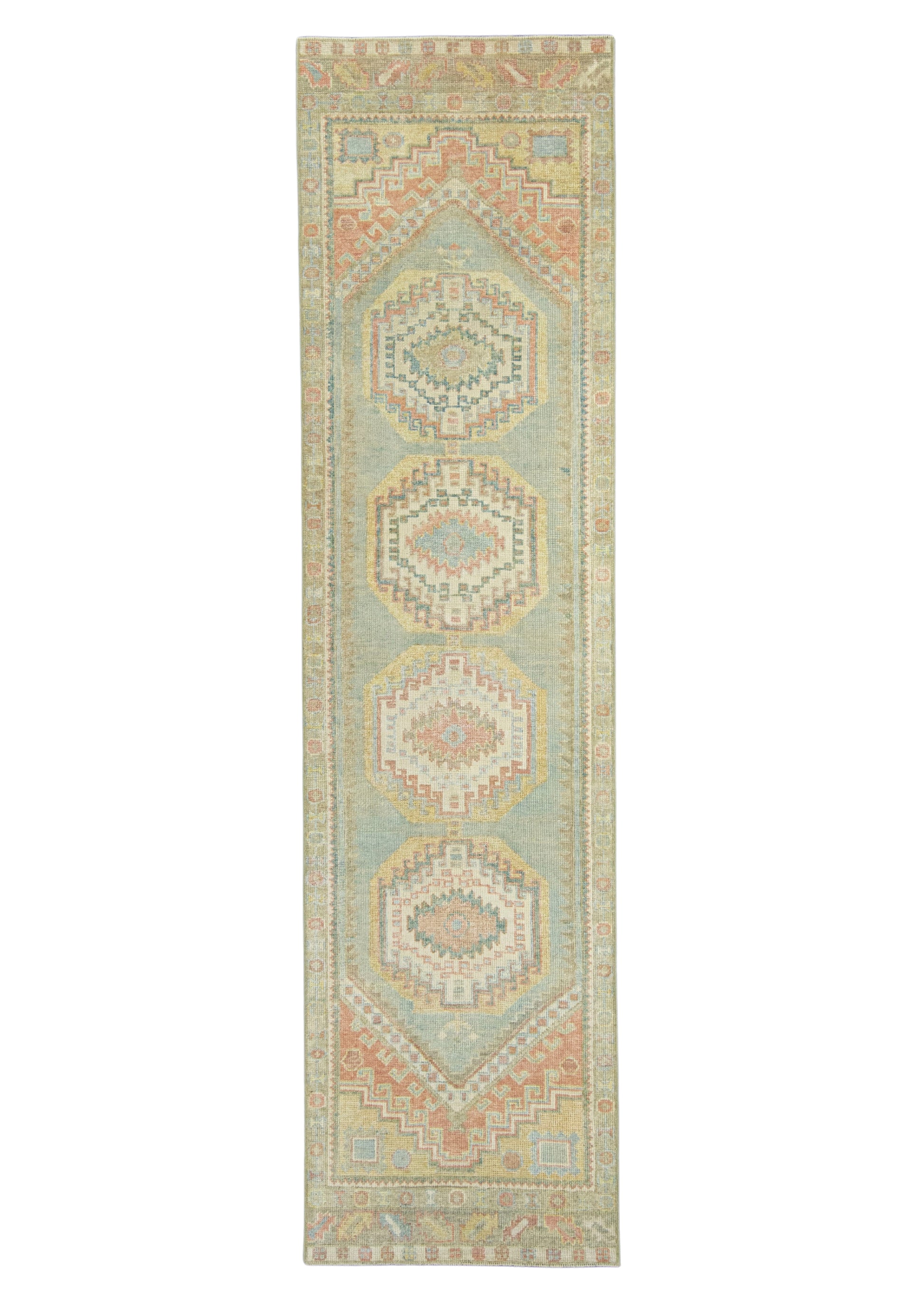 Turkish Oushak Runner Rug 2'11" x 11'4" #22139