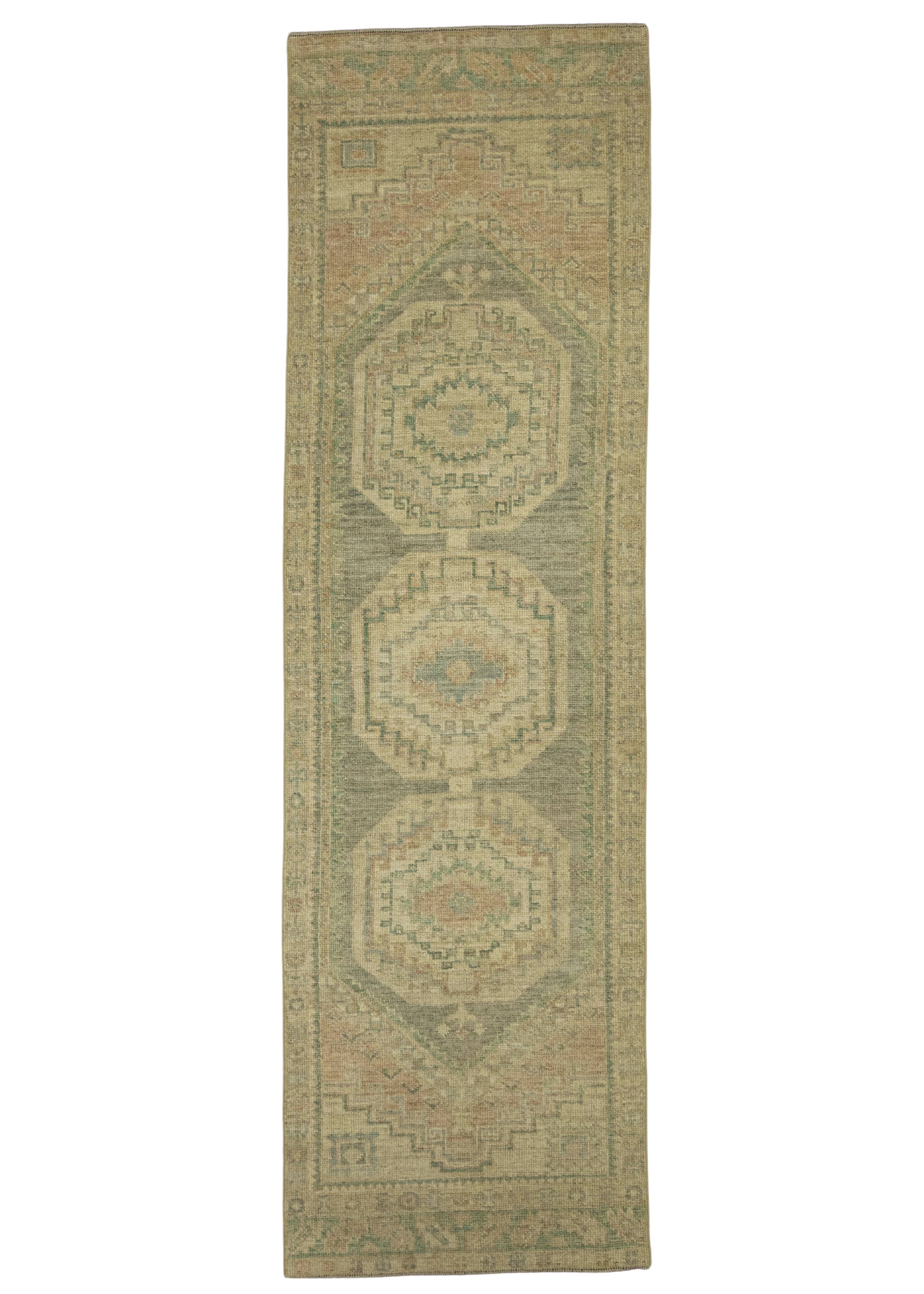 Turkish Oushak Rug 3' x 10'1" #20236