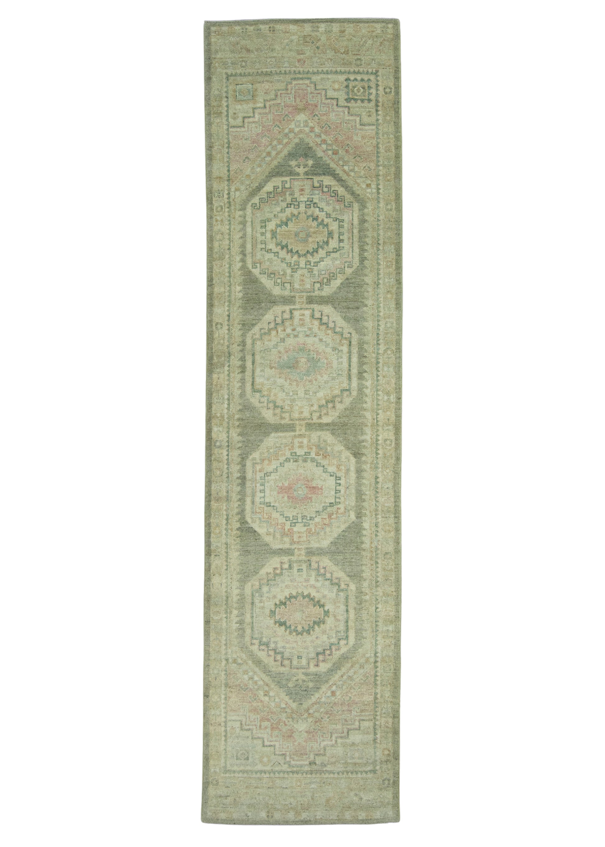Turkish Oushak Rug 3'1" x 12'6" #19261