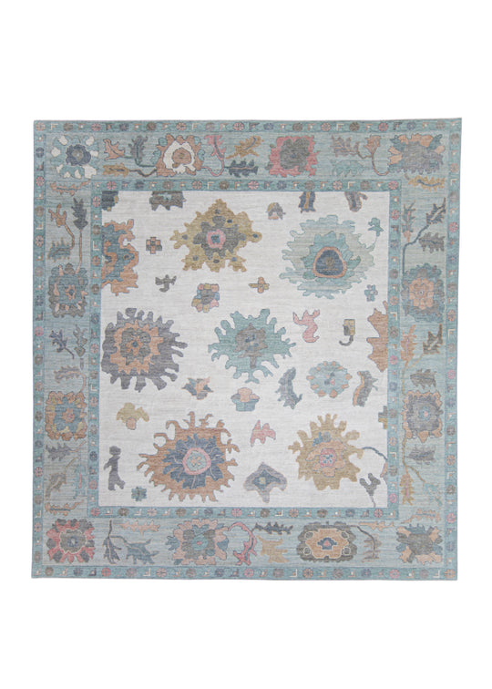 Square Turkish Oushak Rug 11'7" x 12'6" #17384