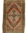 Turkish Mini Rug Oriental Hand Knotted Vintage Rug 1'11" x 3'2" #21210