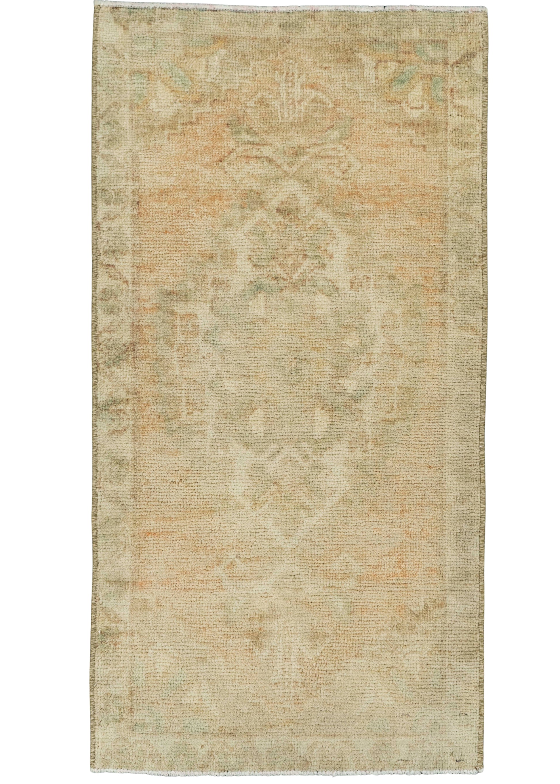 Turkish Mini Rug Oriental Hand Knotted Vintage Rug  1'7" x  3' #22105
