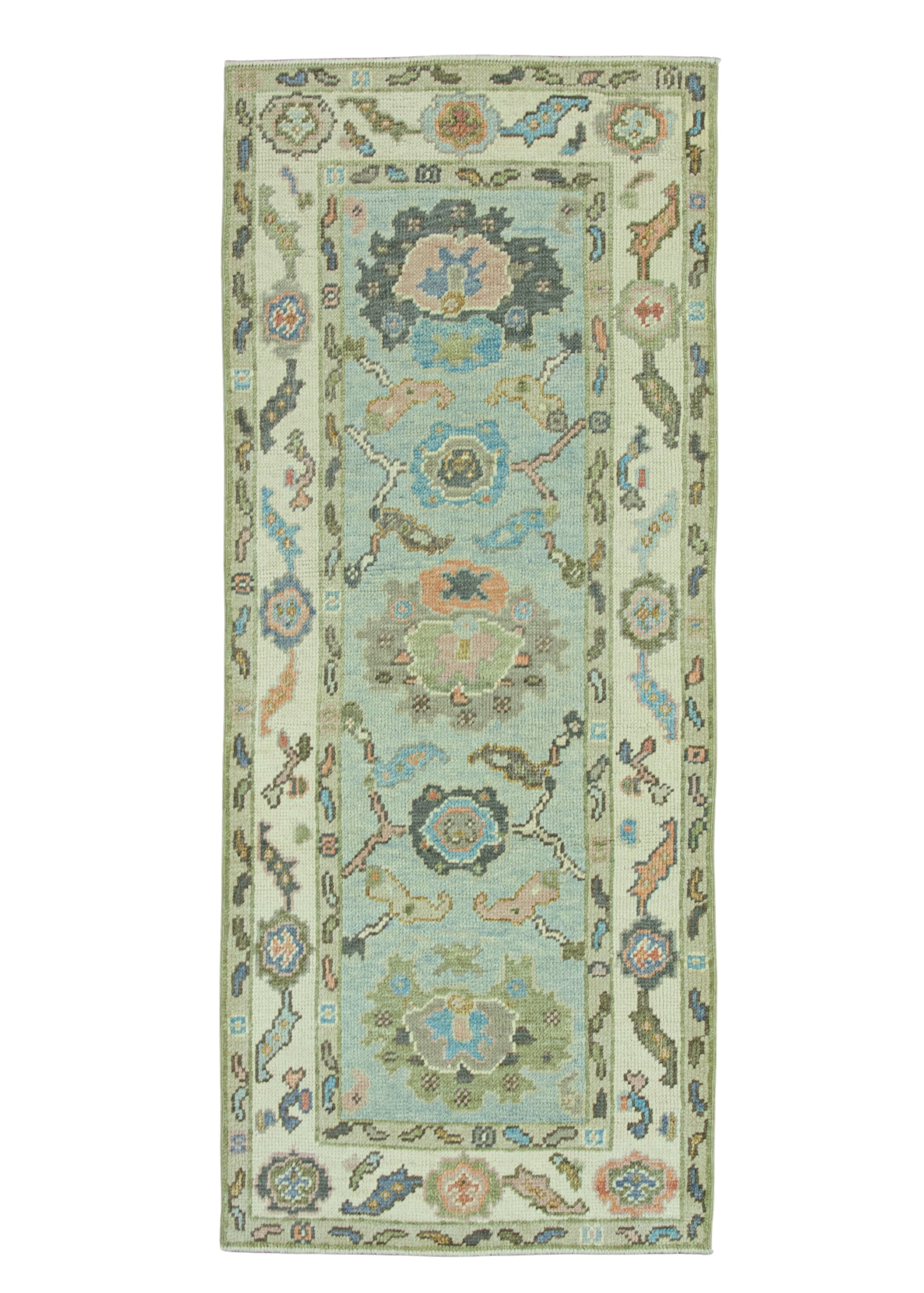Turkish Oushak Rug 2'7" x 6'2" #19220