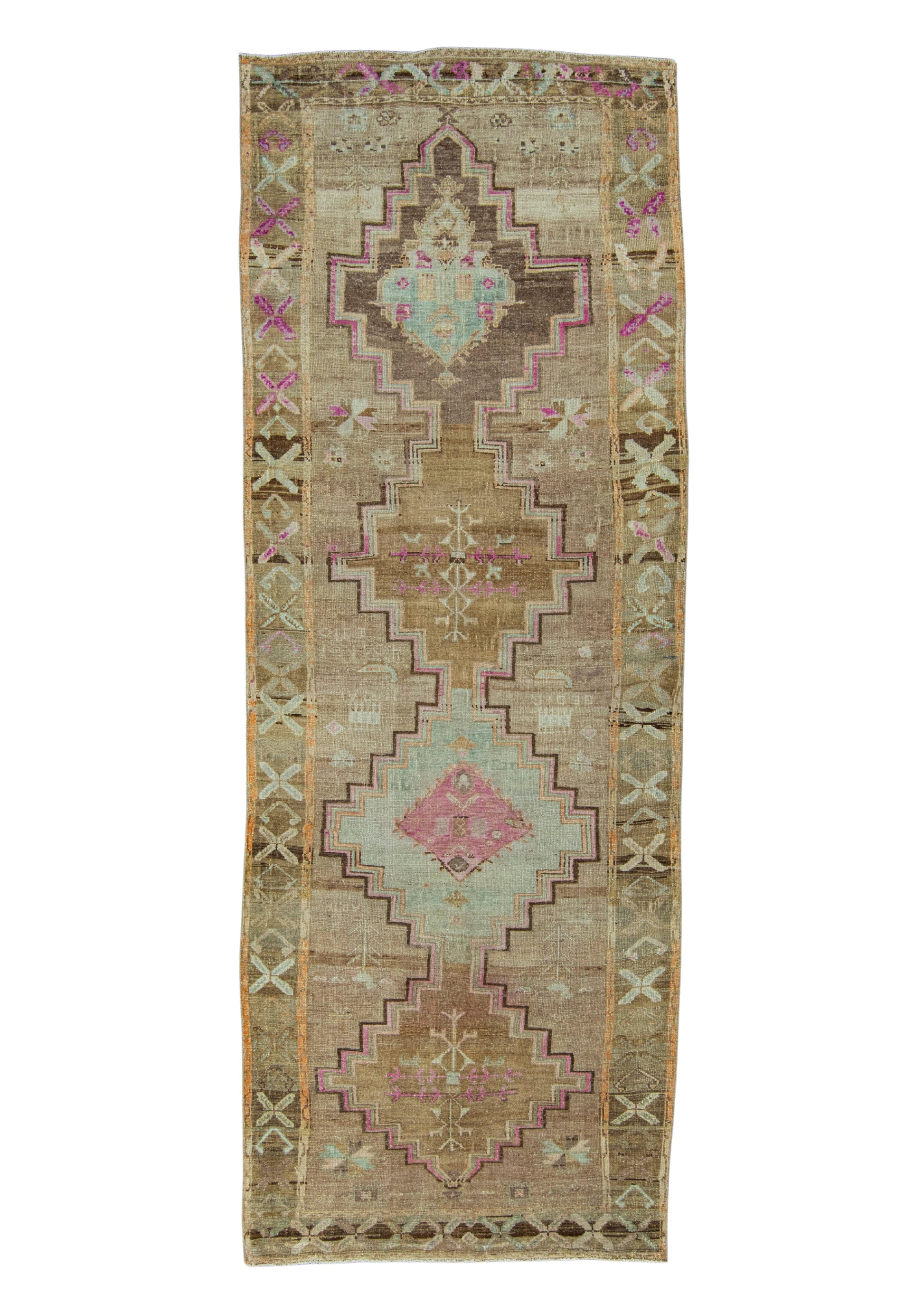 Turkish Vintage Rug 4'3" x 12' #20817