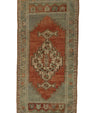 Turkish Mini Rug Oriental Hand Knotted Vintage Rug 1'10" x 3'9" #21250