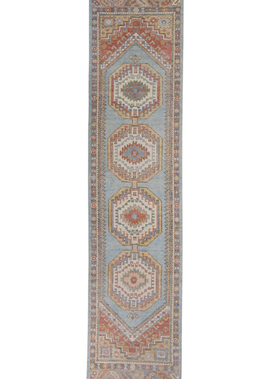 Turkish Oushak Runner Rug 3' x 12'8" #16725