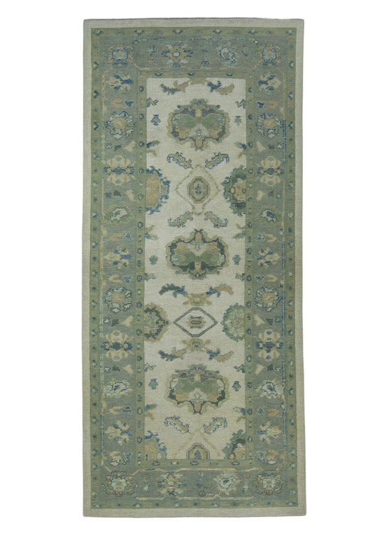Turkish Oushak Rug 4'2" x 9'3" #17053