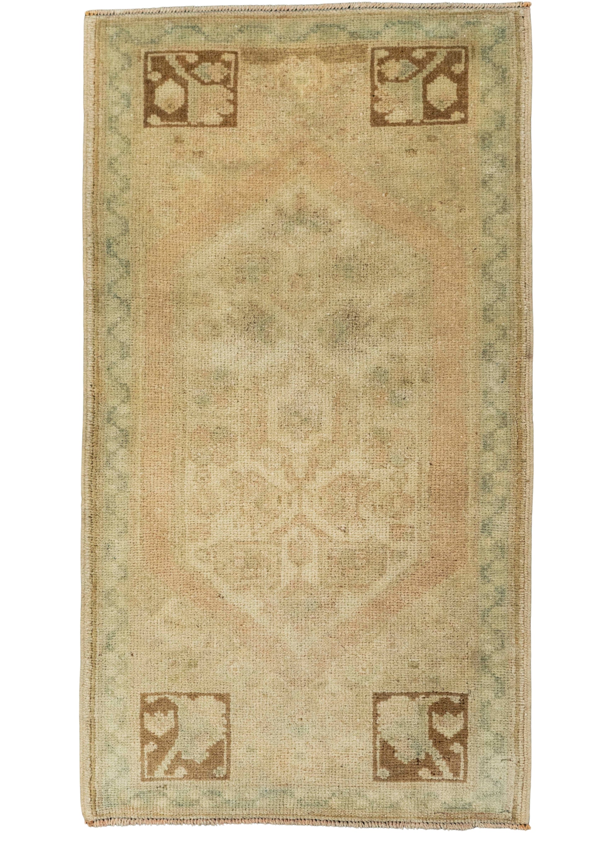 Turkish Mini Rug Oriental Hand Knotted Vintage Rug  1'7" x  2'10" #22095
