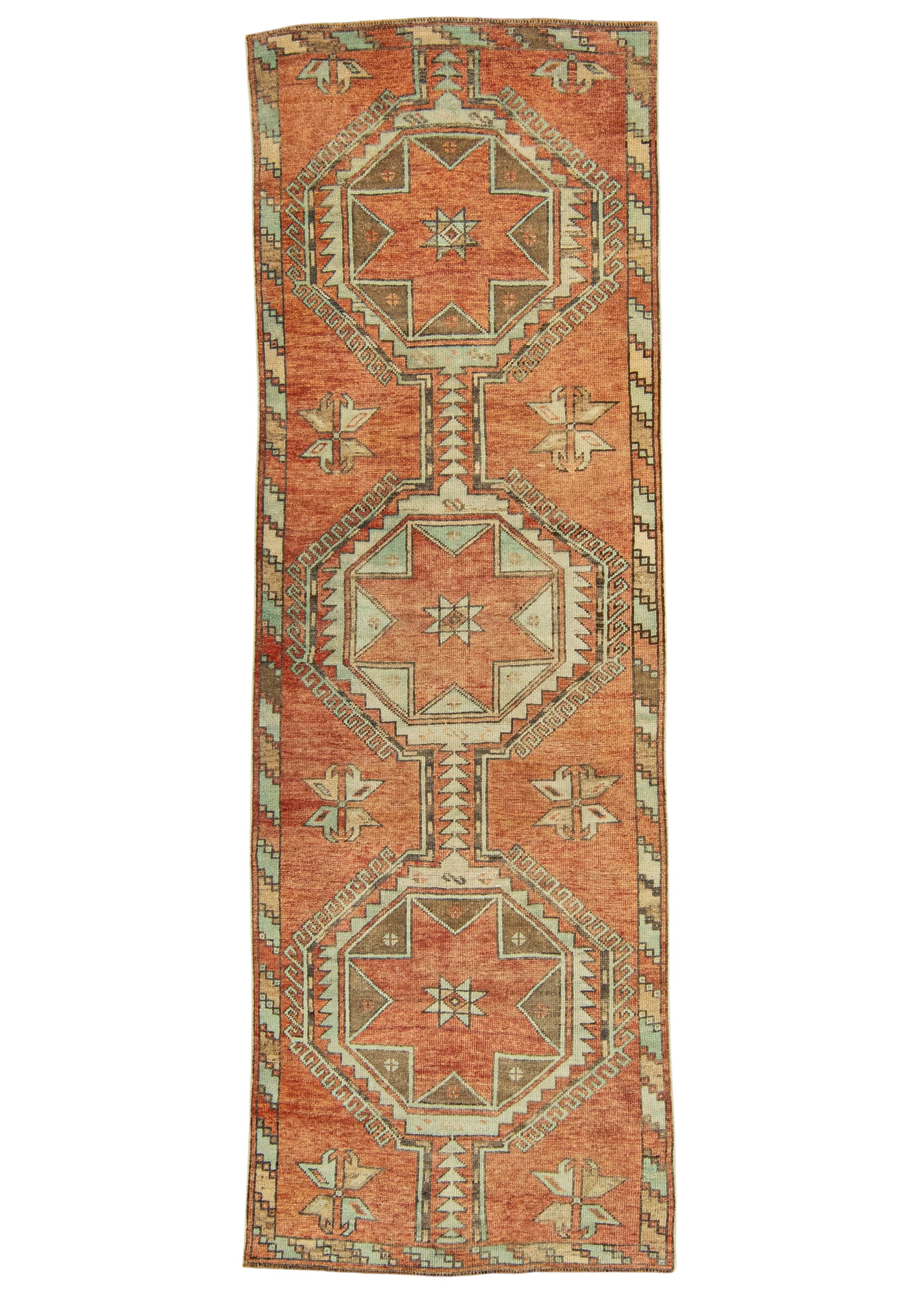 Turkish Vintage Rug  3'4" x 10' #22634