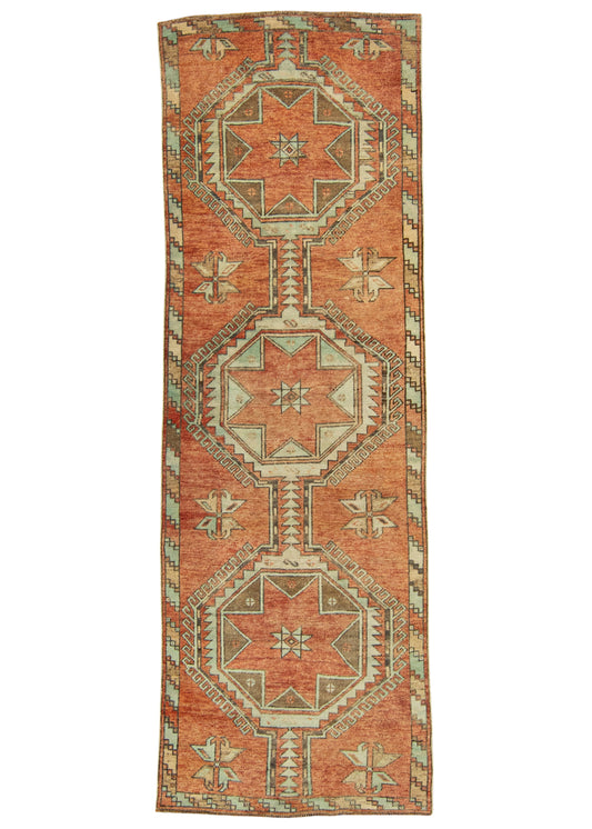 Turkish Vintage Rug  3'4" x 10' #22634