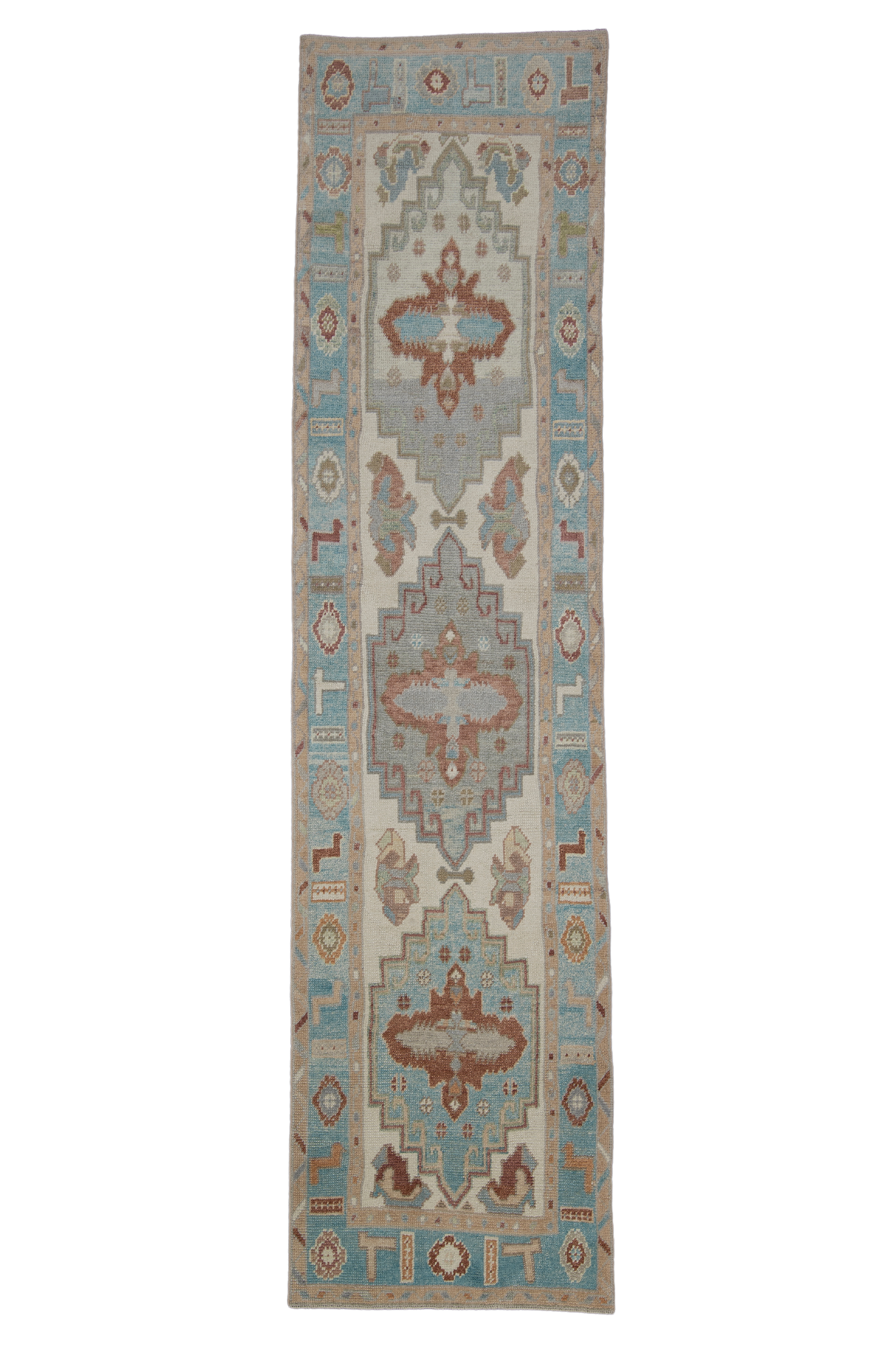 Turkish Oushak Rug 3'1" x 12'2" #2272