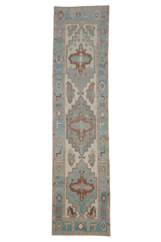 Turkish Oushak Rug 3'1" x 12'2" #2272