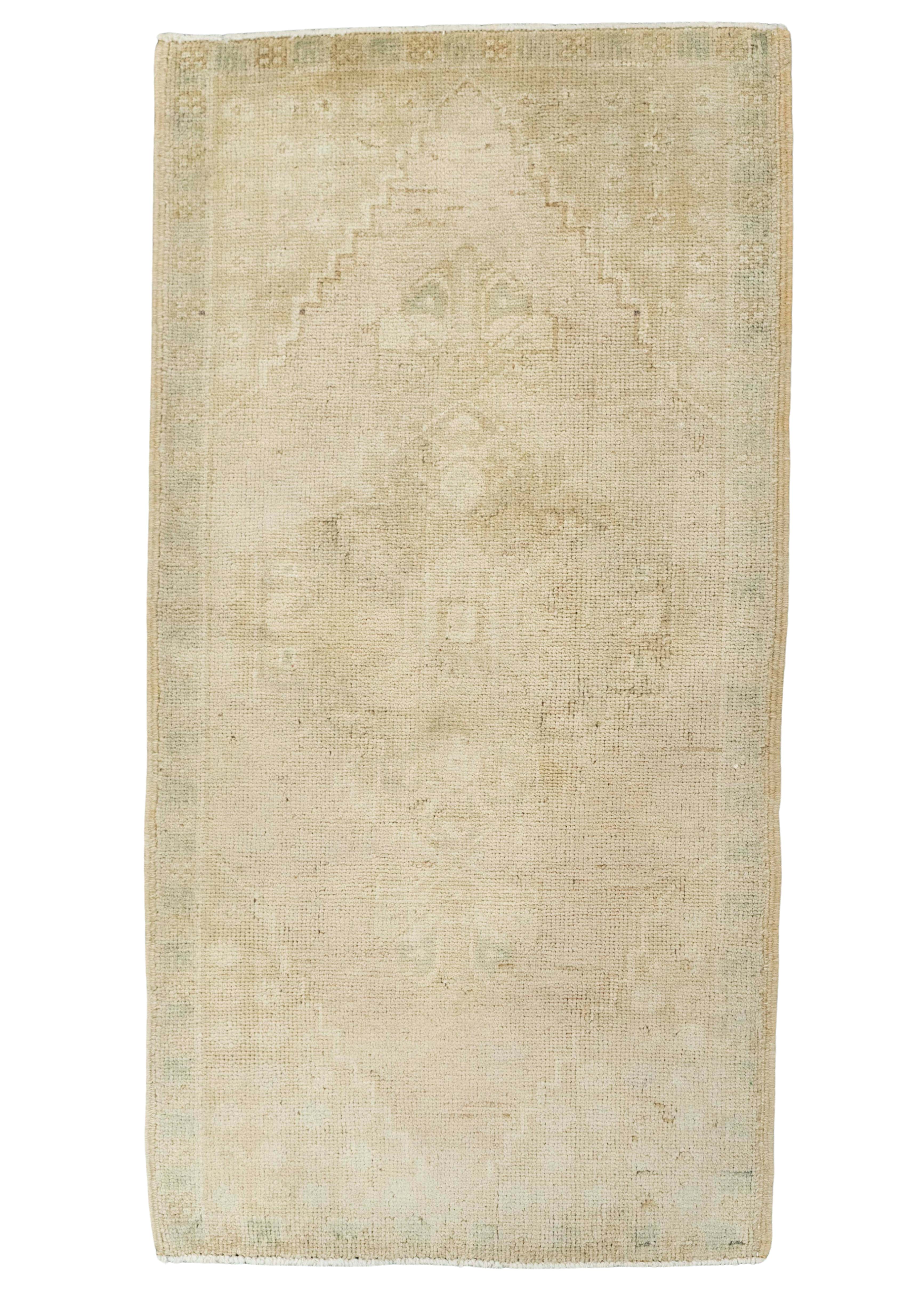 Turkish Mini Rug Oriental Hand Knotted Vintage Rug 1'7
