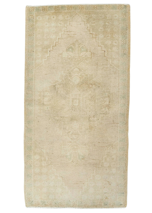Turkish Mini Rug Oriental Hand Knotted Vintage Rug  1'7" x  3'1" #22074