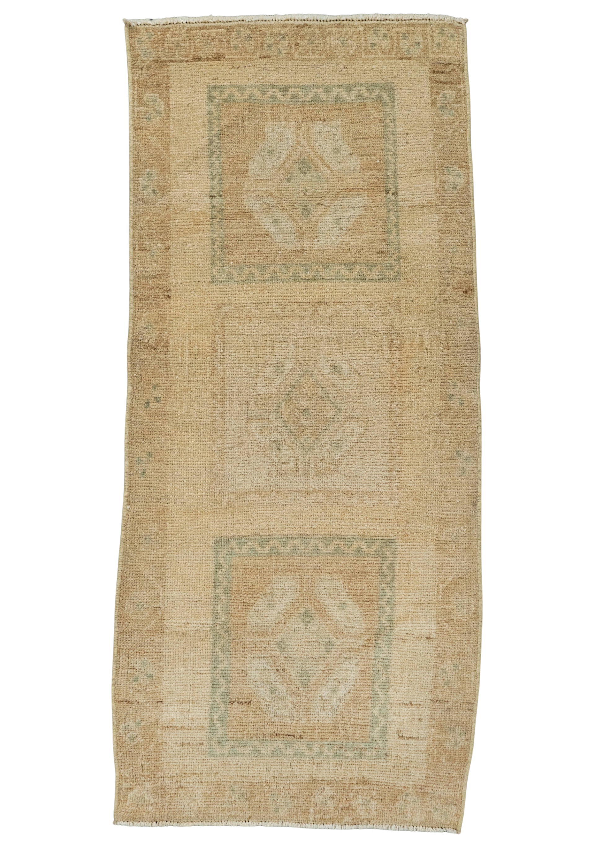 Turkish Mini Rug Oriental Hand Knotted Vintage Rug 1'8" x 3'10" #21174