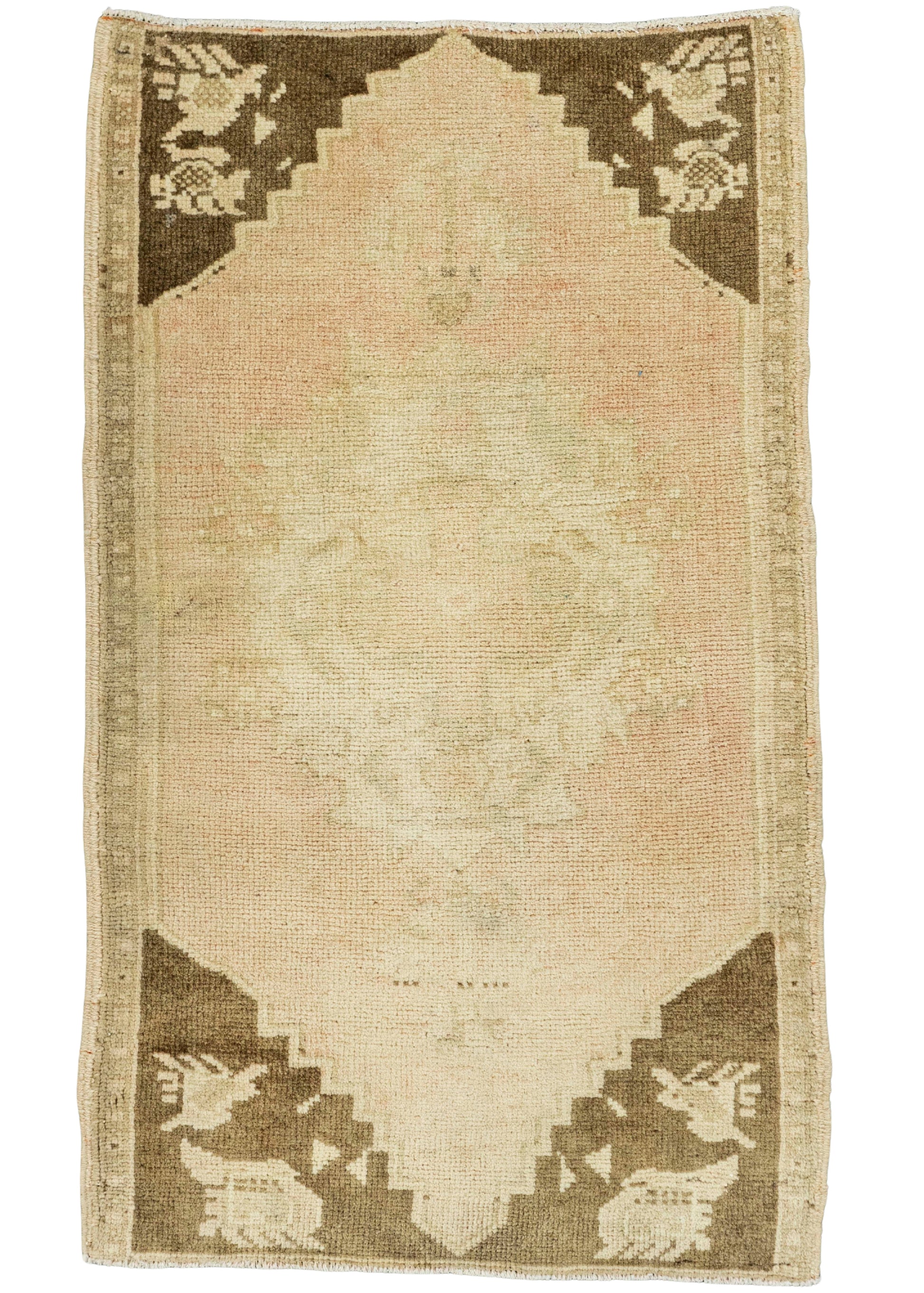 Turkish Mini Rug Oriental Hand Knotted Vintage Rug  1'9" x  3' #22069