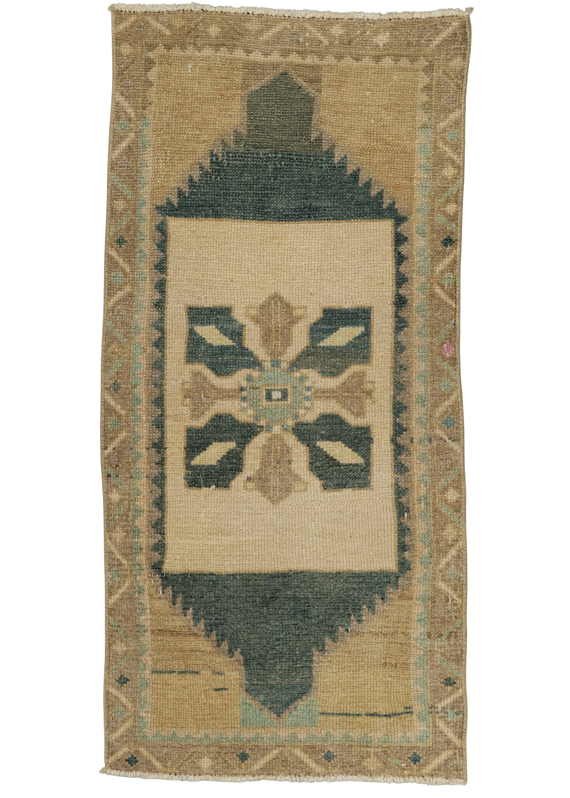 Turkish Mini Rug Oriental Hand Knotted Vintage Rug 1'6" x 3'3" #21184