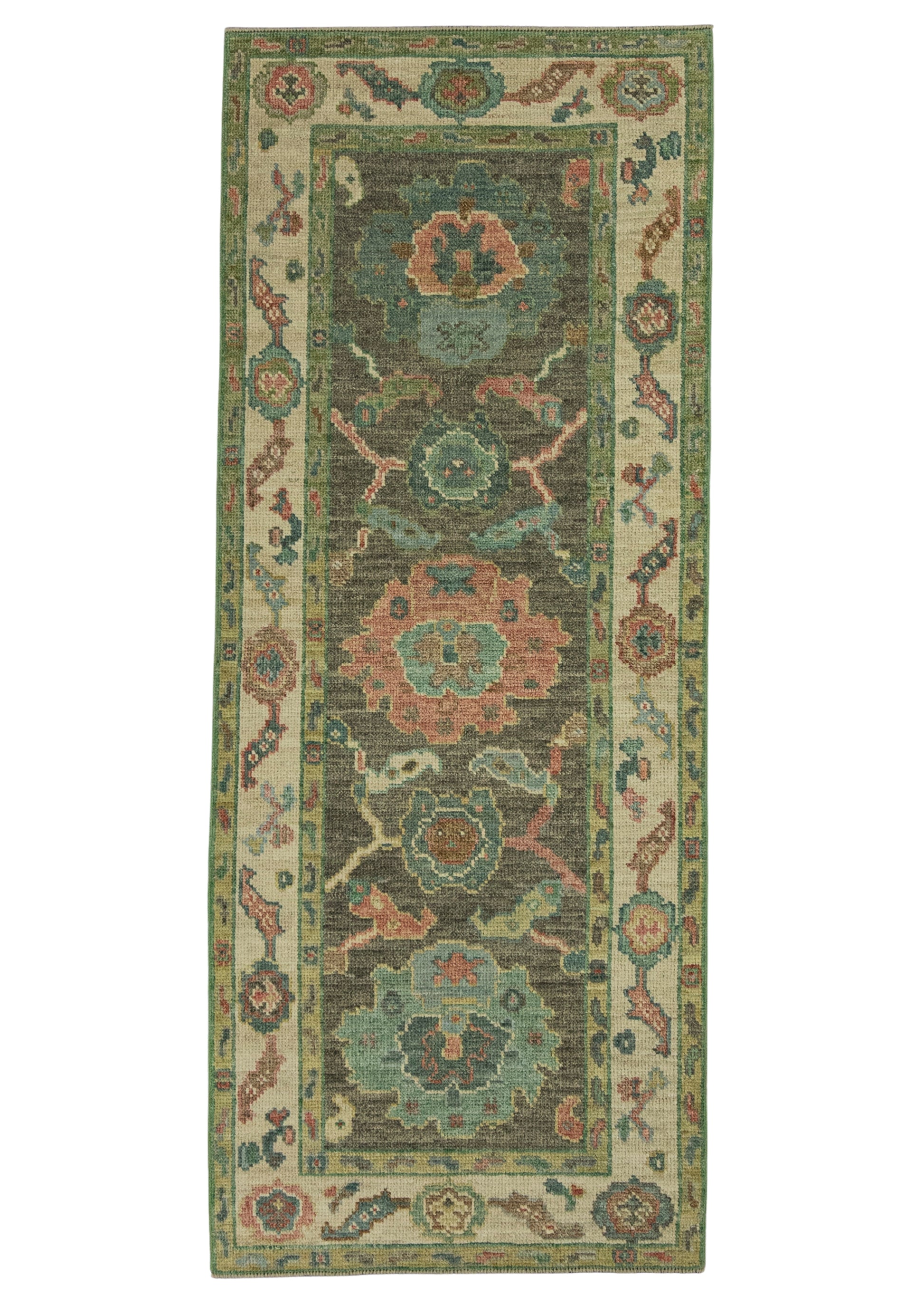 Turkish Oushak Rug 2'7" x 6'4" #20216