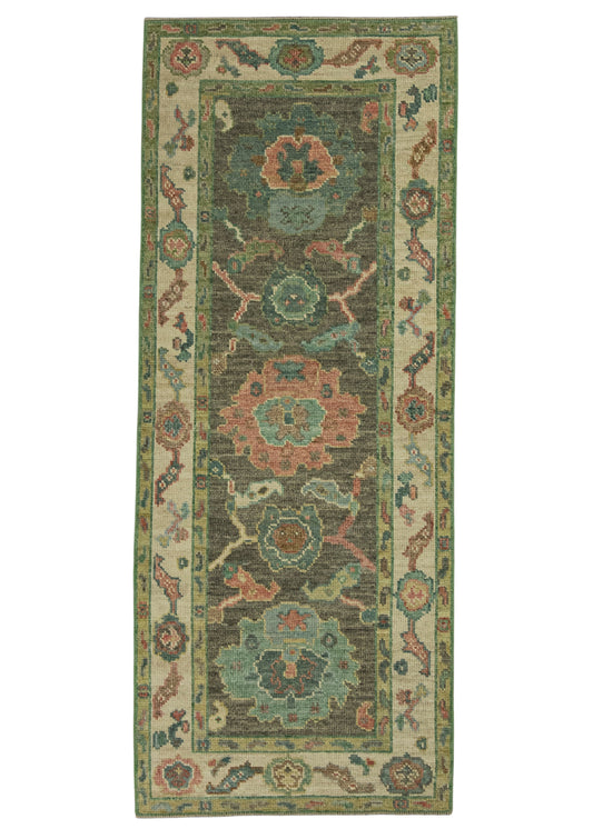 Turkish Oushak Rug 2'7" x 6'4" #20216