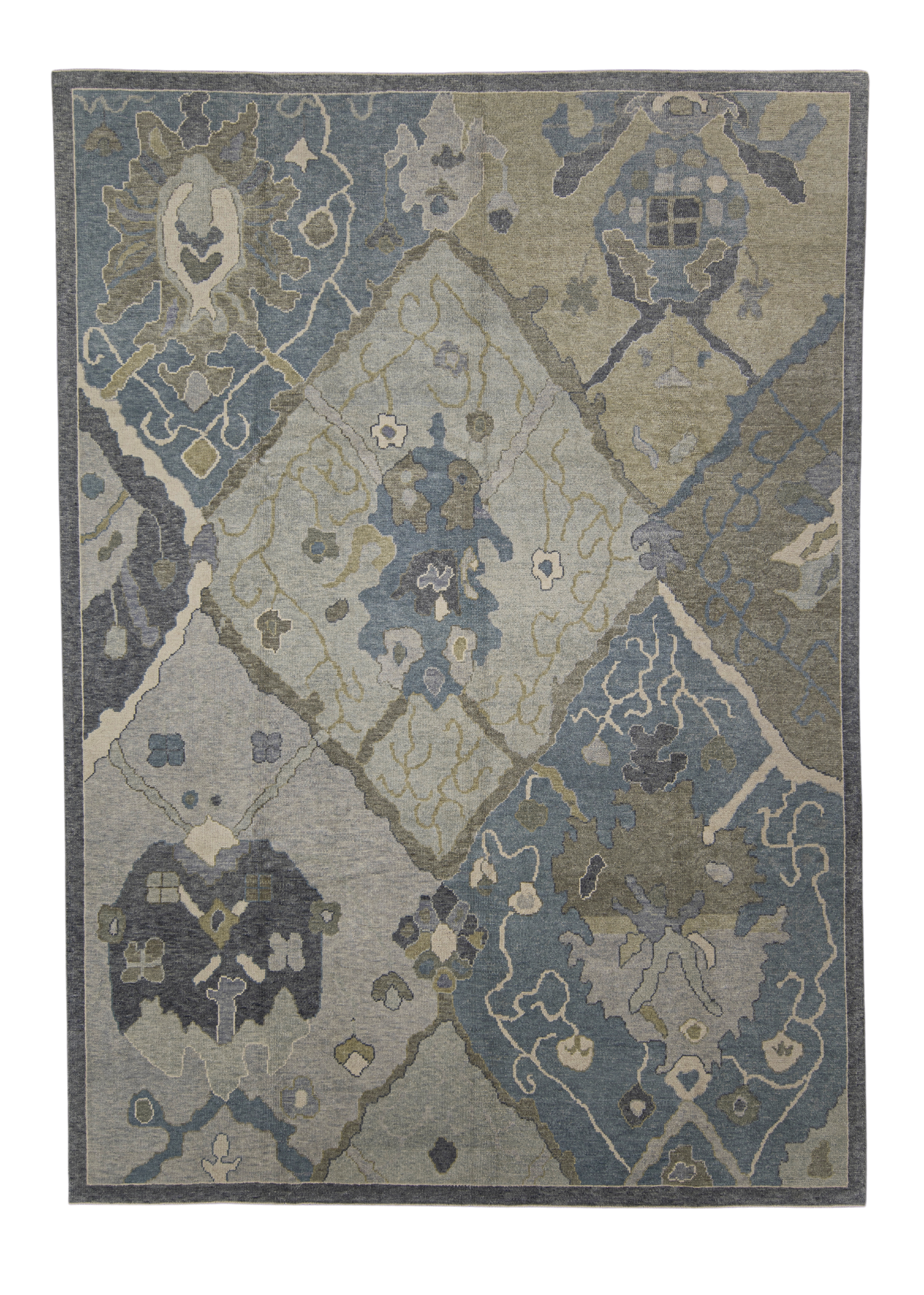Turkish Oushak Rug 9'1" x 12'7" #12117