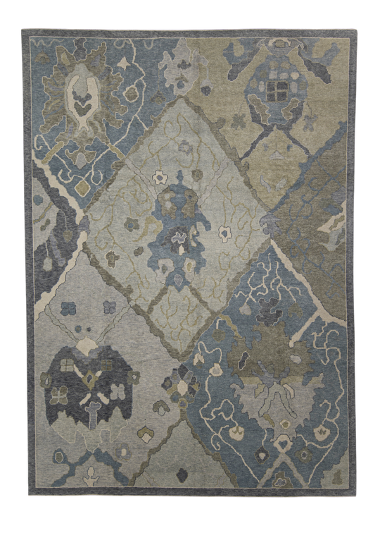 Turkish Oushak Rug 9'1" x 12'7" #12117