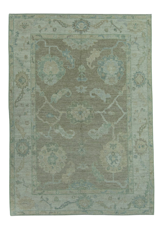 Turkish Oushak Rug 5'2"x 7'1" #19476