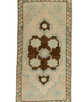 Turkish Mini Rug Oriental Hand Knotted Vintage Rug 1'6" x 3' #21291