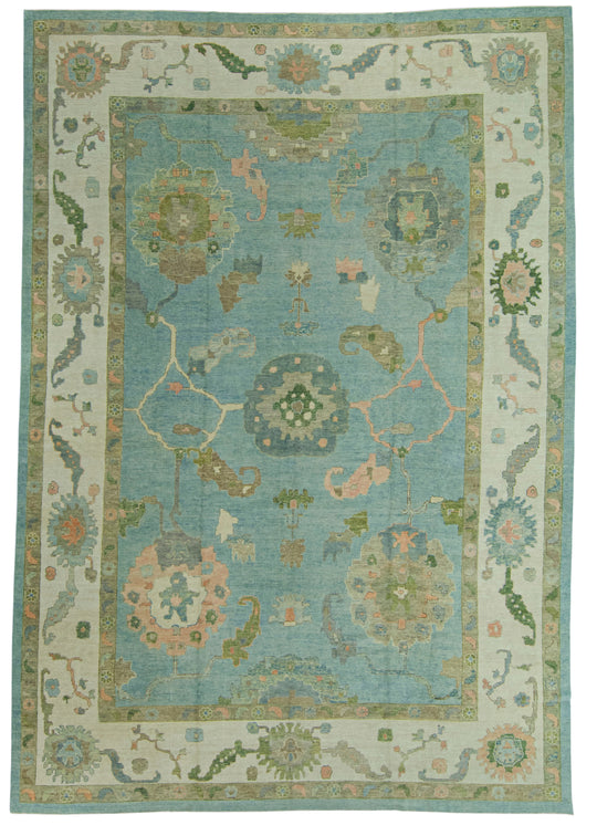 Turkish Oushak Rug 12'3" x 17'7" #20095