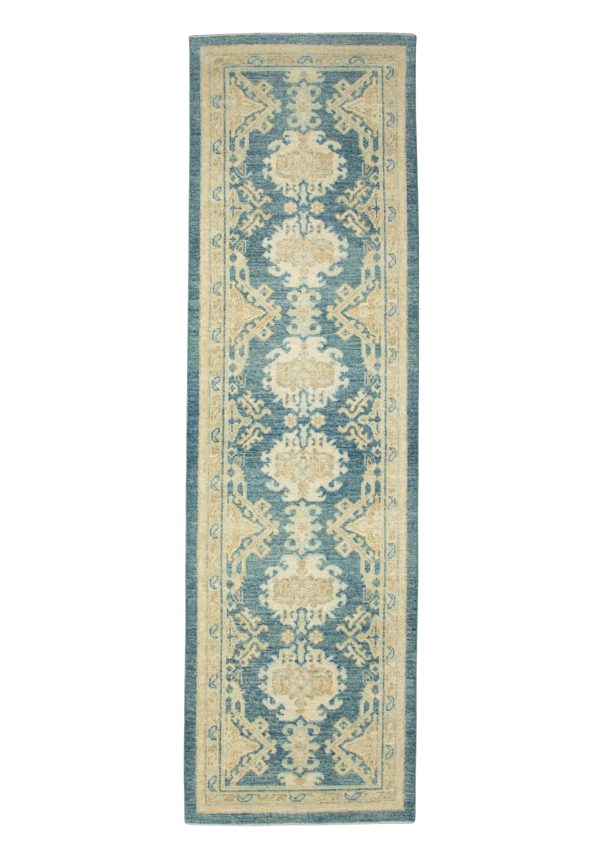 Turkish Oushak Runner Rug 2'11" x 10'1" #17608