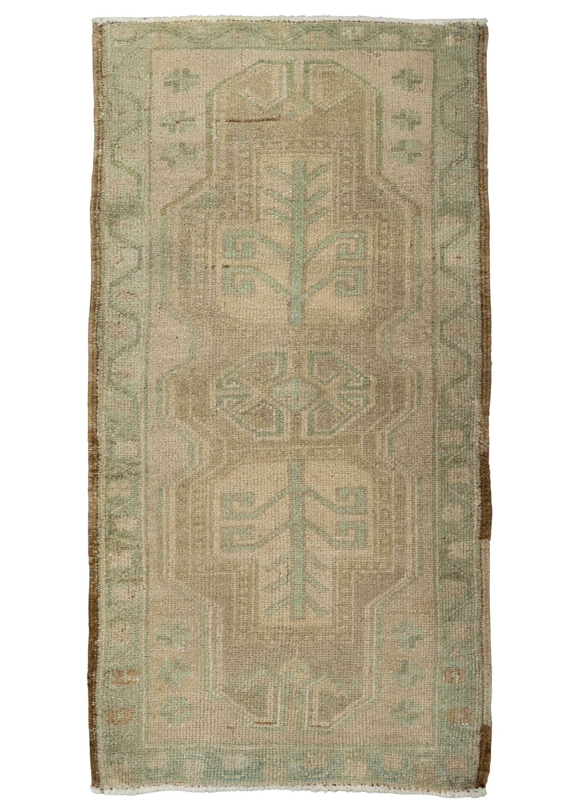 Turkish Mini Rug Oriental Hand Knotted Vintage Rug 1'9" x 3'3" #21051
