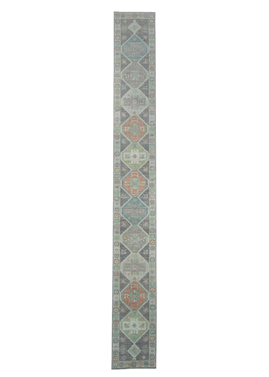 Turkish Oushak Runner Rug 2'10" x 23'7" #17527