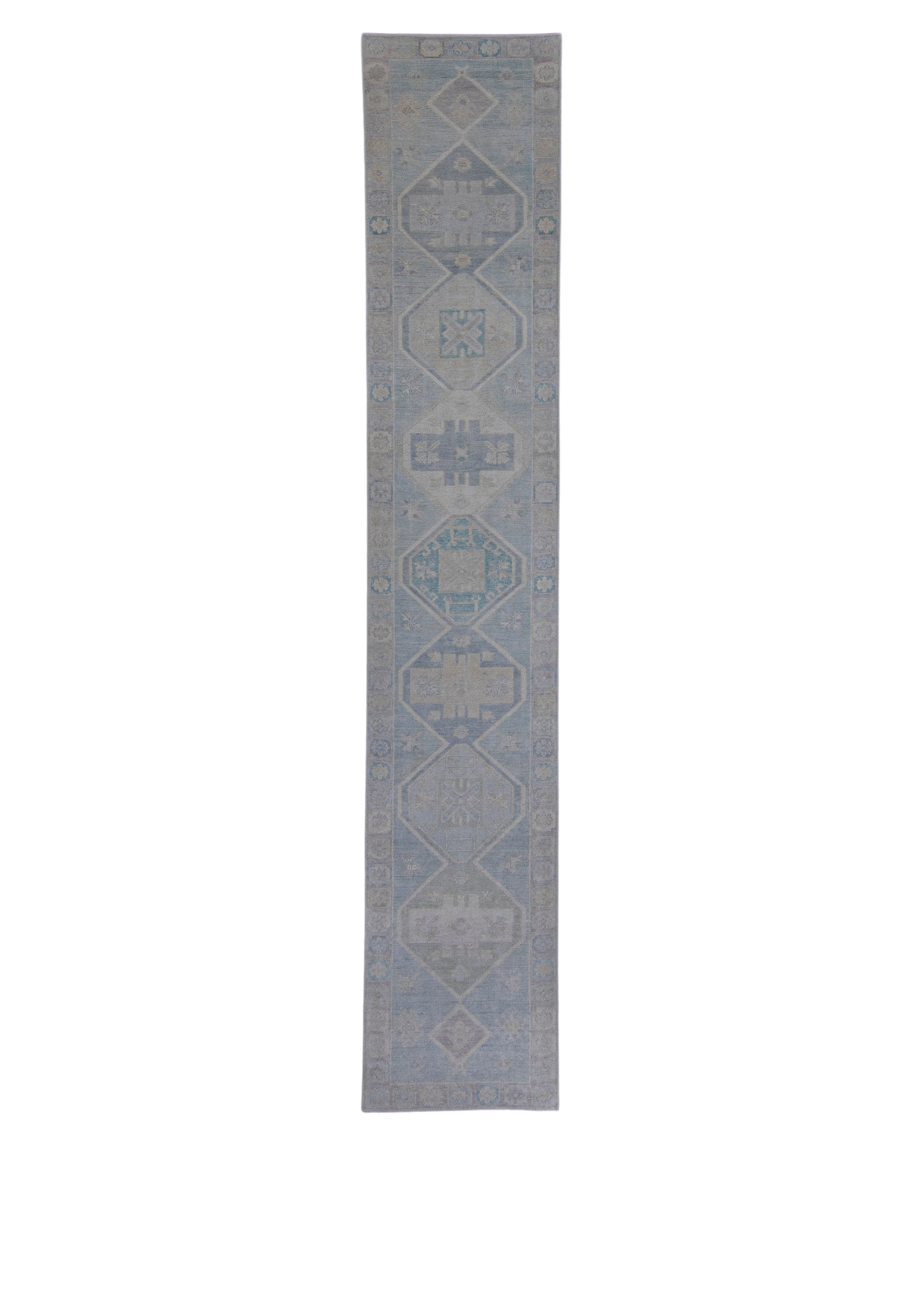 Turkish Oushak Runner Rug 3' x 16'2" #16559