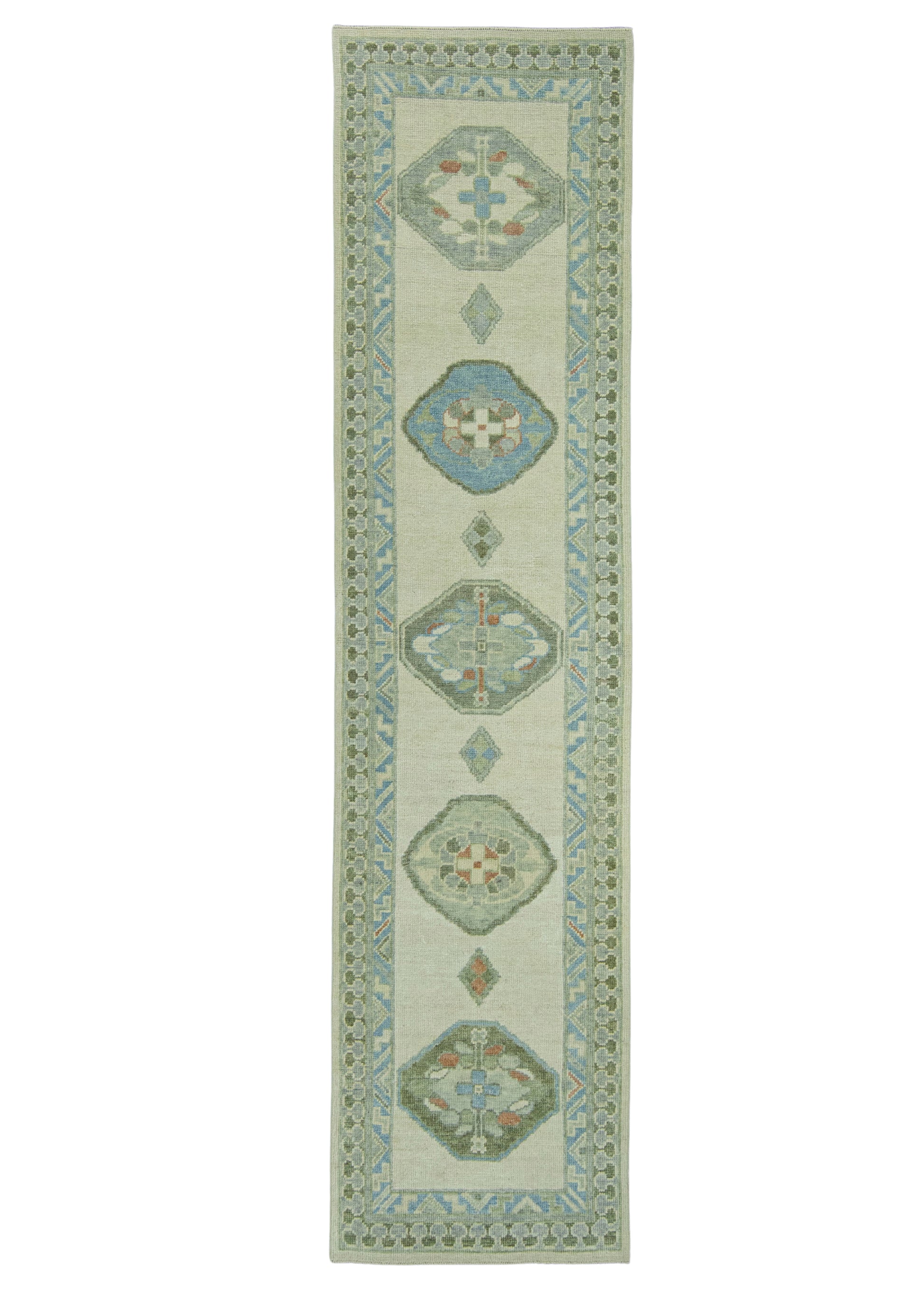 Turkish Oushak Rug 2'7" x 10'8" #19226
