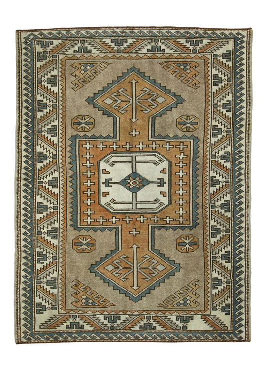 Turkish Vintage Rug 4' x 5'3" #16082