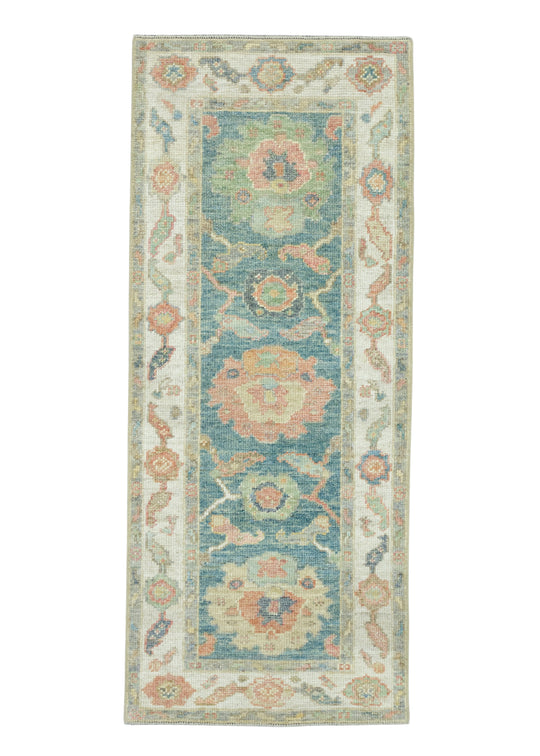 Turkish Oushak Runner Rug 2'4" x 5'8" #17449