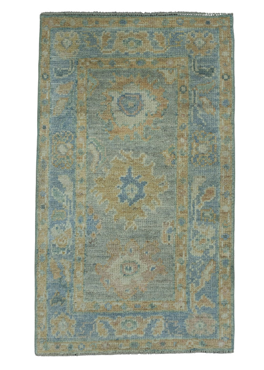 Turkish Oushak Rug 1'11" x 3'3" #17502