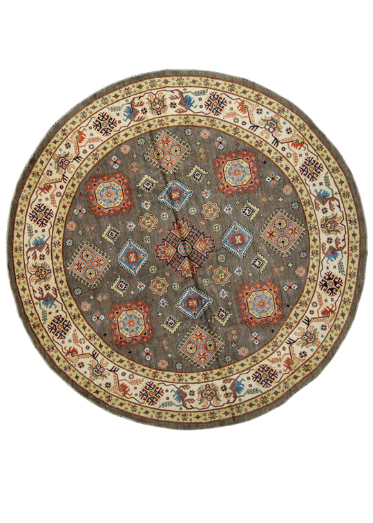 Oriental Hand Knotted Round Rug 9' x 9'1" #17102