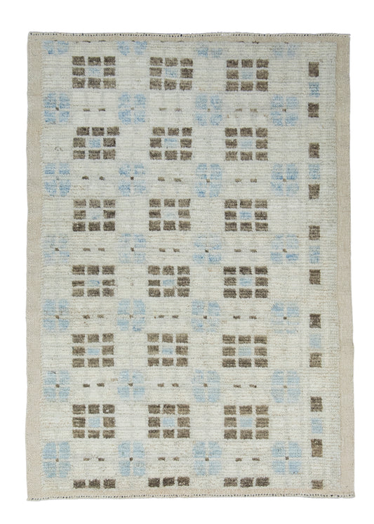 Hand Knotted Modern Rug 3'6" x 5' #17441